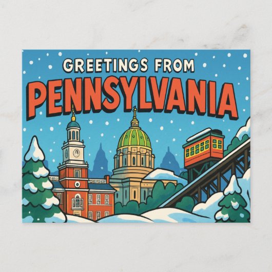 BRIEFKAART VAN PENNSYLVANIA (Voorkant)