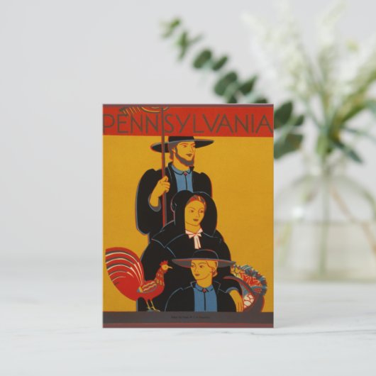  Briefkaart van Pennsylvania (Staand voorkant)