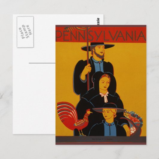  Briefkaart van Pennsylvania (Voorkant / Achterkant)