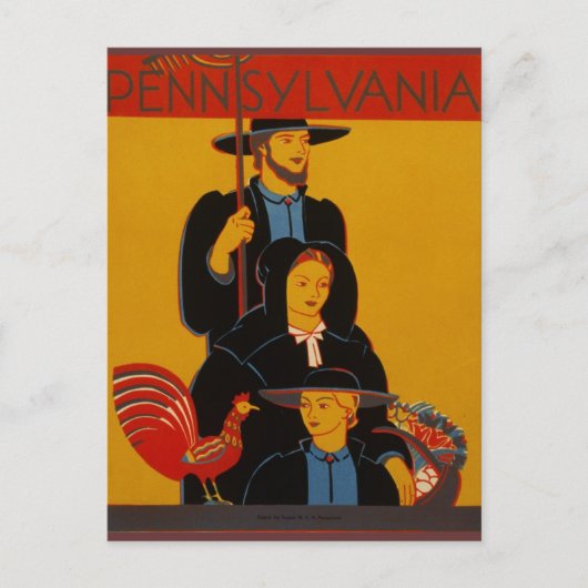  Briefkaart van Pennsylvania (Voorkant)