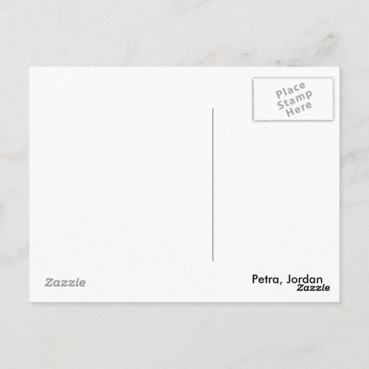 Briefkaart van Petra, Jordanië (Achterkant)