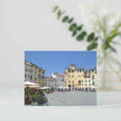 Briefkaart van Piazza dell'Anfiteatro in Lucca, It (Staand voorkant)