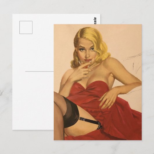  Briefkaart van Pin Up (Voorkant / Achterkant)