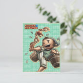 Briefkaart van Pirate en Crab (Staand voorkant)