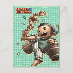 Briefkaart van Pirate en Crab