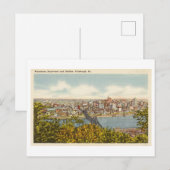  Briefkaart van Pittsburgh Skyline (Voorkant / Achterkant)
