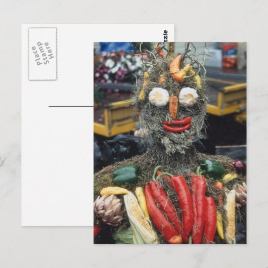 Briefkaart van plantaardige Mannen (Voorkant / Achterkant)