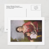 Briefkaart van Pocahontas met haar zoon. (Voorkant / Achterkant)