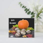 Briefkaart van pompoen en cupcakes (Staand voorkant)