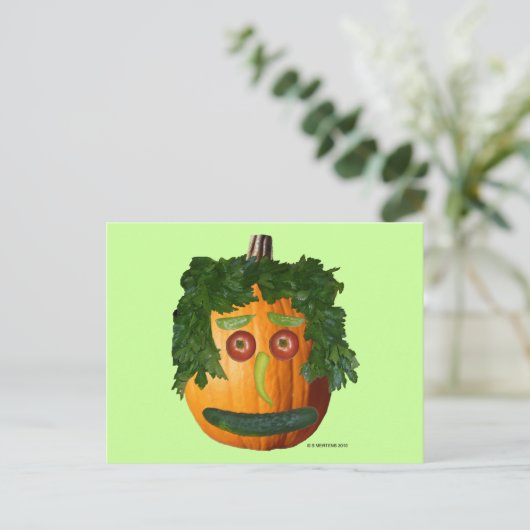 Briefkaart van pompoen zonder snede (Staand voorkant)