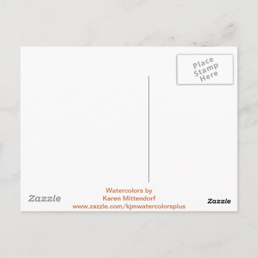 Briefkaart van pompoenen (Achterkant)