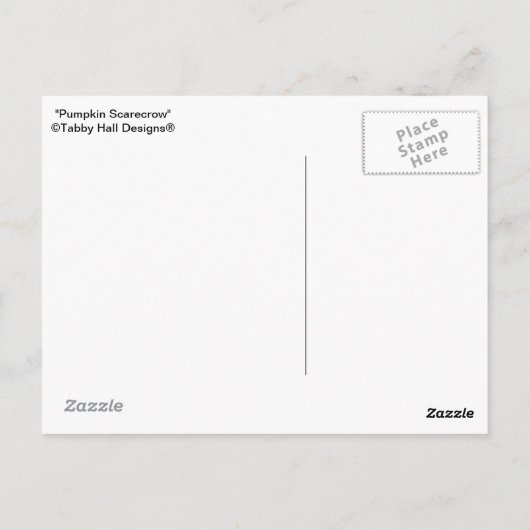 Briefkaart van pompoenen (Achterkant)