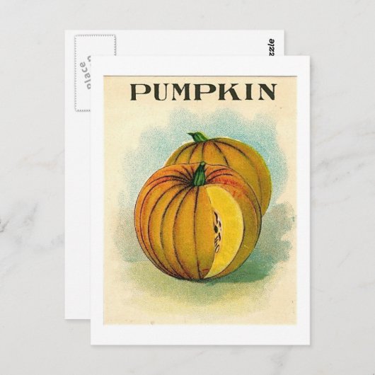 briefkaart van pompzaadpakket (Voorkant / Achterkant)