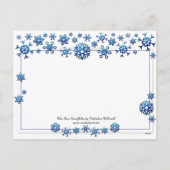 Briefkaart van pooBeer Snowflakes (Achterkant)