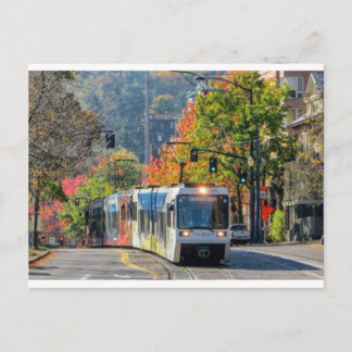 Briefkaart van Portland, lichte trein Oregon