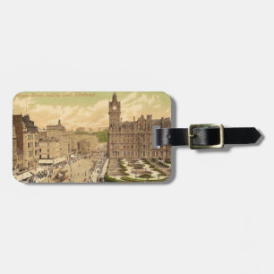  Briefkaart van Princes Street, Edinburgh Bagagelabel