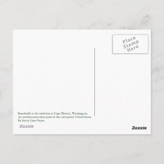 Briefkaart van Rainforest Boardwalk (Achterkant)