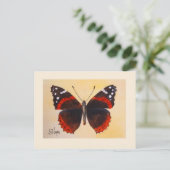Briefkaart van Red Admiral Butterfly (Staand voorkant)