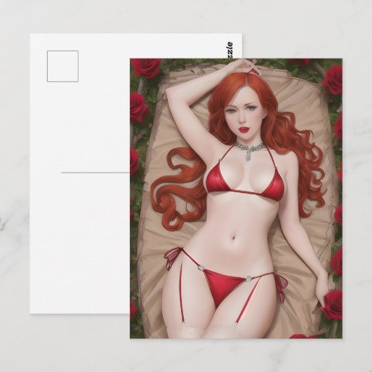 Briefkaart van Red Lingerie (Voorkant / Achterkant)