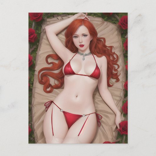 Briefkaart van Red Lingerie (Voorkant)