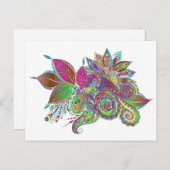 briefkaart van regenboogbouquet (Voorkant / Achterkant)