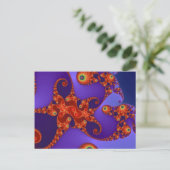 Briefkaart van regenboogtentakels (Staand voorkant)