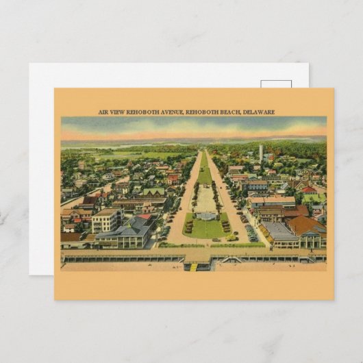  Briefkaart van Rehoboth Avenue Delaware (Voorkant / Achterkant)