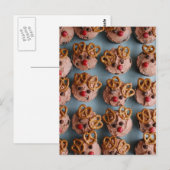 Briefkaart van rendieren Cupcakes (Voorkant / Achterkant)