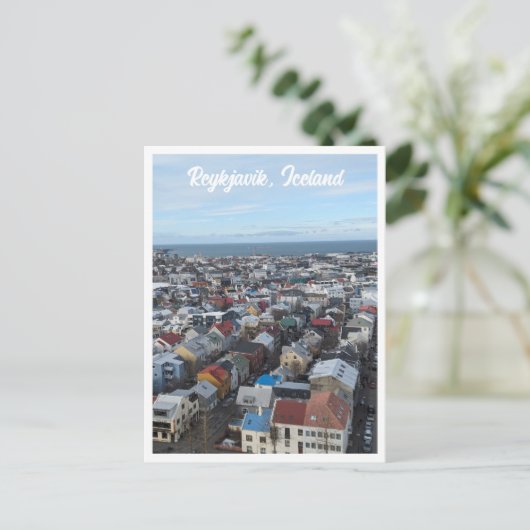 Briefkaart van Reykjavik (Staand voorkant)