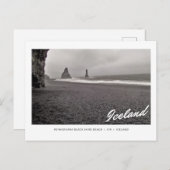 Briefkaart van Reynisfjara Black Sand Beach, IJsla (Voorkant / Achterkant)