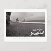 Briefkaart van Reynisfjara zwart zandstrand, (Voorkant)