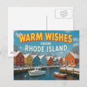 BRIEFKAART VAN RHODE ISLAND (Voorkant / Achterkant)