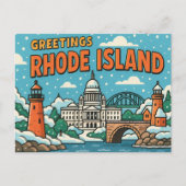 BRIEFKAART VAN RHODE ISLAND (Voorkant)