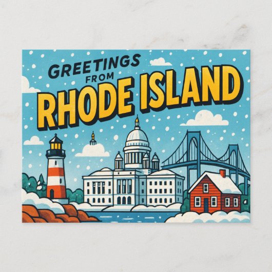 BRIEFKAART VAN RHODE ISLAND (Voorkant)
