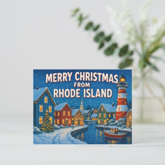 BRIEFKAART VAN RHODE ISLAND (Staand voorkant)