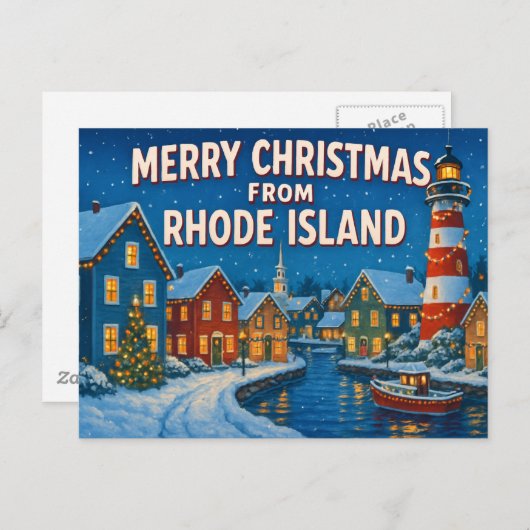 BRIEFKAART VAN RHODE ISLAND (Voorkant / Achterkant)