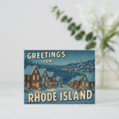 BRIEFKAART VAN RHODE ISLAND (Staand voorkant)