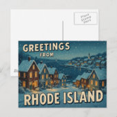 BRIEFKAART VAN RHODE ISLAND (Voorkant / Achterkant)