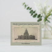 Briefkaart van Rhode Island State Capital Building (Staand voorkant)