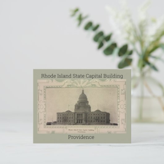 Briefkaart van Rhode Island State Capital Building (Staand voorkant)