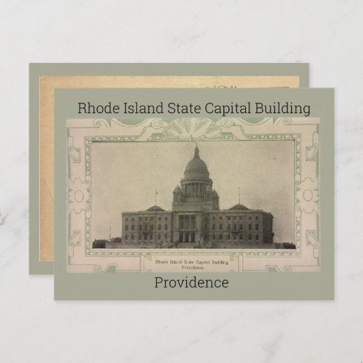 Briefkaart van Rhode Island State Capital Building (Voorkant / Achterkant)