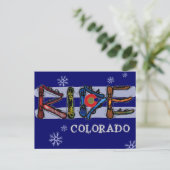 Briefkaart van Ride Colorado-snowboard (Staand voorkant)