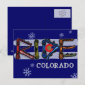 Briefkaart van Ride Colorado-snowboard (Voorkant / Achterkant)