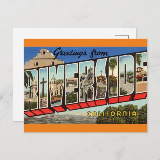 Briefkaart van Riverside Ca. (Voorkant / Achterkant)