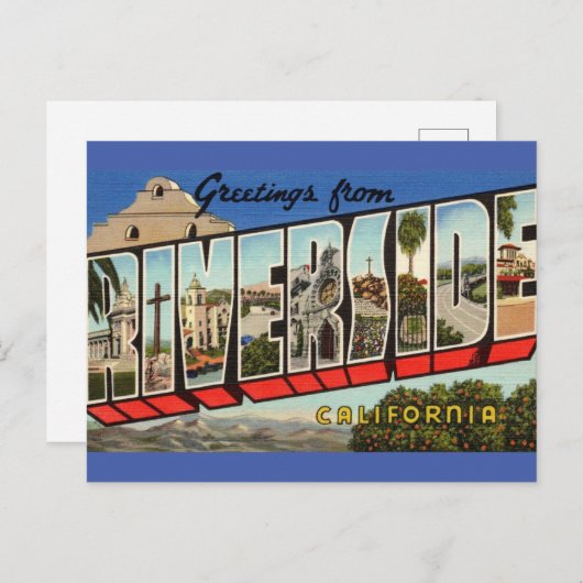 Briefkaart van Riverside Ca. (Voorkant / Achterkant)