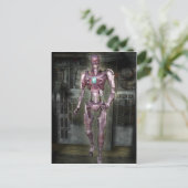 Briefkaart van robot (Staand voorkant)