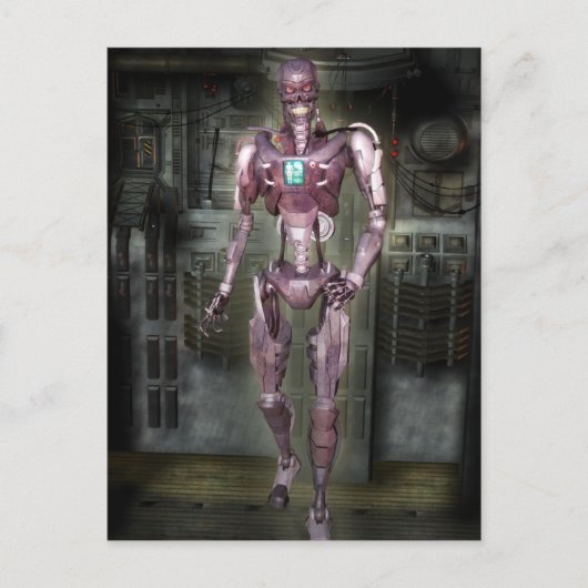 Briefkaart van robot (Voorkant)