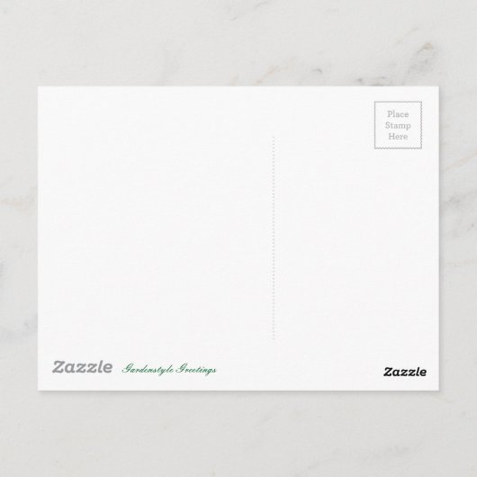 Briefkaart van rode en witte Poinsettia (Achterkant)