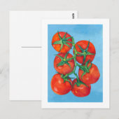 Briefkaart van rode tomaten (Voorkant / Achterkant)
