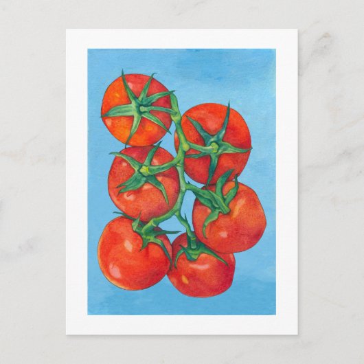 Briefkaart van rode tomaten (Voorkant)